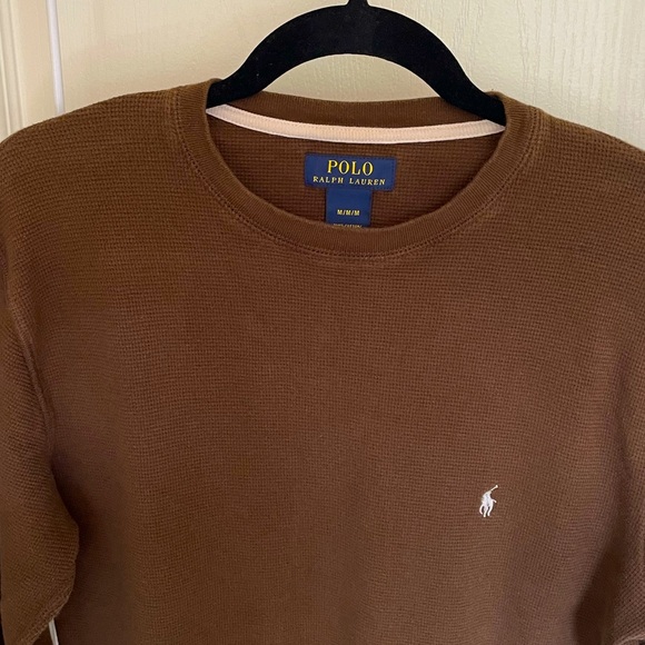 Polo Ralph Lauren Men’s Long Sleeved Waffle Cotton Shirt - Picture 3 of 3